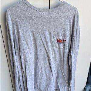 Vineyard Vines Light Gray Long Sleeve Tee